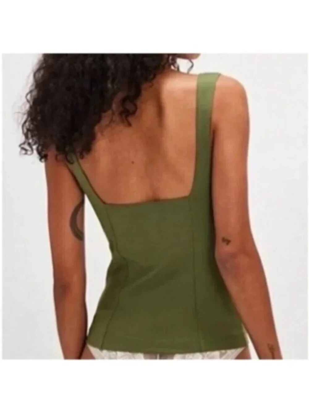 Free People Somewhere Sometime Tank Womens Small Evergreen Woods Cami Top Boho